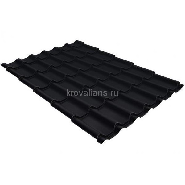 Металлочерепица модерн Grand Line (Гранд Лайн) 0,45 Drap ST RAL 9005 /1 кв.м./