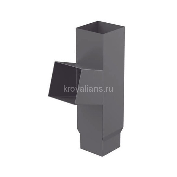 GALECO STAL2 125/80 Тройник 72гр. Графит RAL 7015 ( RR23) 1шт/уп