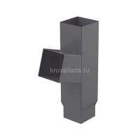 GALECO STAL2 125/80 Тройник 72гр. Графит RAL 7015 ( RR23) 1шт/уп