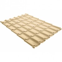 Металлочерепица классик Grand Line (Гранд Лайн) 0,5 Satin RAL 1014 /1 кв.м./