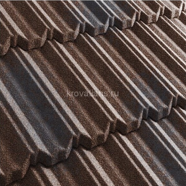 Композитная черепица Metrotile (Метротайл) MetroClassic (Кофейно-Серый) /лист/