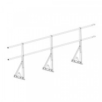 Ограждение ROOFsystems ECONOM d-25 (круг) H-600/3,0м NEXT фальц ТУ (Т-обр. Опора) RAL3005