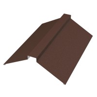 Конёк плоский 116х30х116х2000 мм Crown BT Matt 0,5мм RAL8017