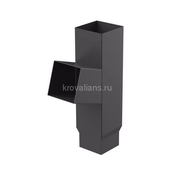GALECO STAL2 125/80 Тройник 72гр. Черный RAL 9005 ( RR33) 1шт/уп