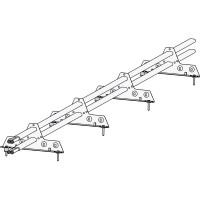 Снегозадержатель ROOFsystems ELITE 40*20 (овал), 3м  NEXT 4 опоры Т-обр. RAL 6005