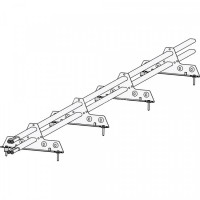 Снегозадержатель ROOFsystems ELITE 40*20 (овал), 3м  NEXT 4 опоры Т-обр. RAL 6005