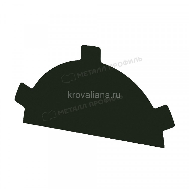 МеталлПрофиль Заглушка конька круглого простая (VikingMP-01-6007-0.45) /1 шт/