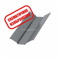 МеталлПрофиль Планка ендовы верхняя 76х76х2000 (VikingMP-01-6007-0.45) /1 шт/