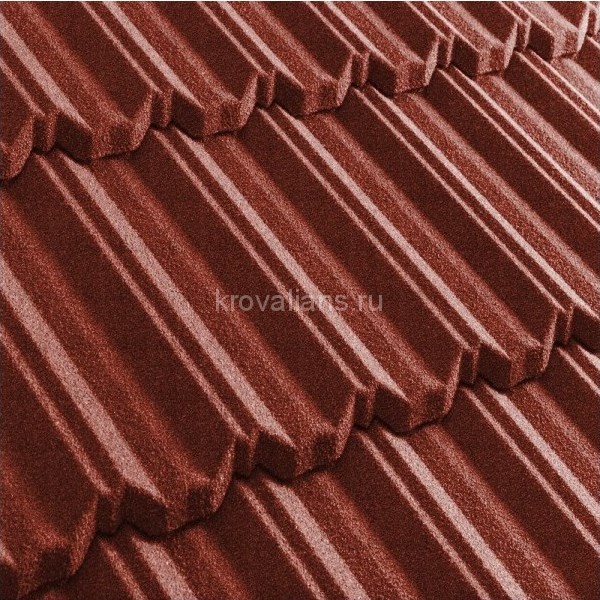 Композитная черепица Metrotile (Метротайл) MetroClassic (Красный) /лист/