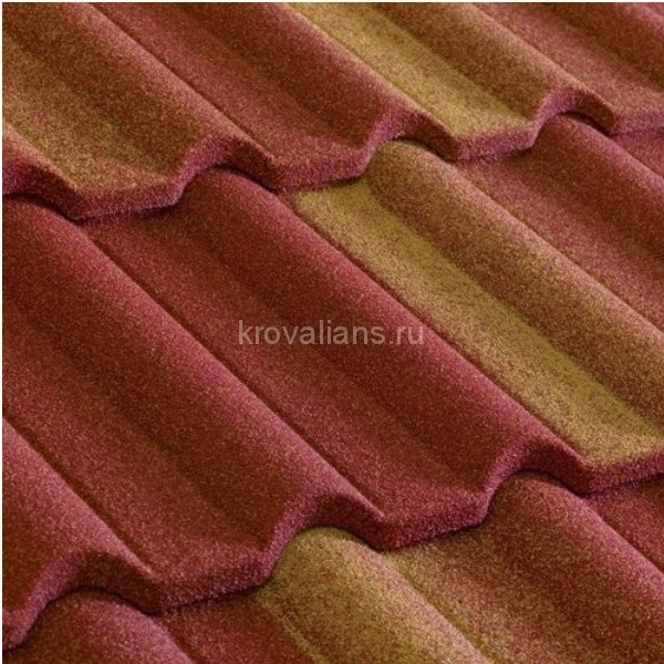 Композитная черепица Metrotile (Метротайл) Gallo (Красно-Желтый) /лист/