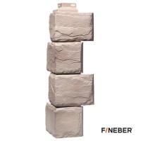 Угол наружный FineBer (Файнбер) Камень природный 455х172мм (Песочный) /1 шт/