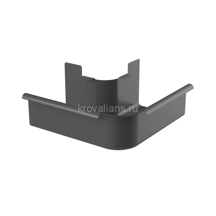 GALECO STAL2 125/80 Угол внешний 90гр. Графит RAL 7015 ( RR23) 6шт/уп