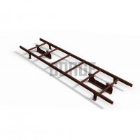 Комплект лестница кровельная Borge 1,8 м, серо-коричневый (RR 32)