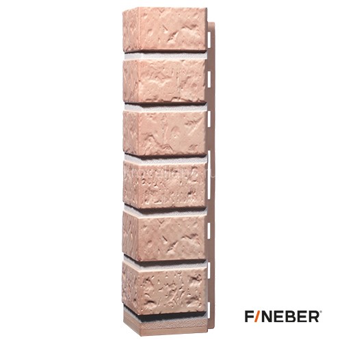 FineBer Угол наружный Кирпич Бежевый 470х116мм, 10шт/уп