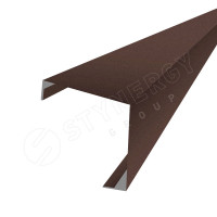 Планка угла внешнего простая фасадная 3000 Фальц Stynergy (CORUNDUM50Matt-RAL8017-0.5)