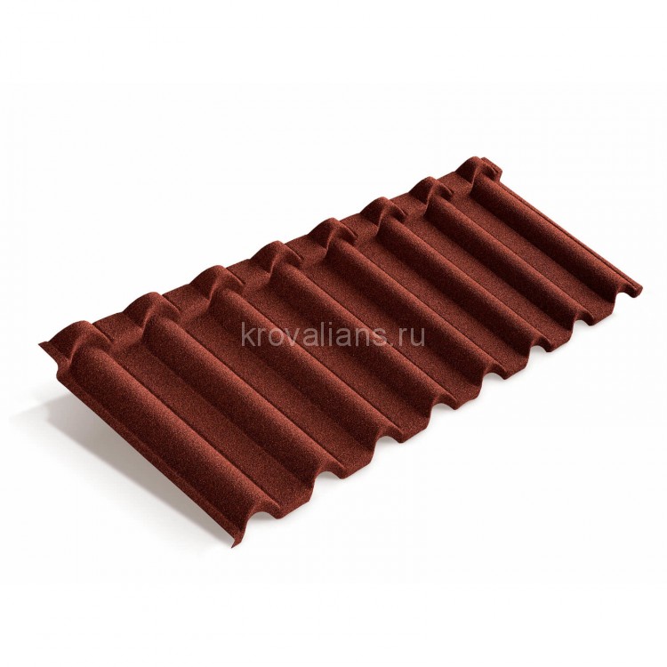 Композитная черепица Metrotile (Метротайл) Gallo (Красный) /лист/