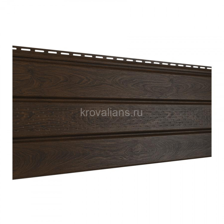 Софит UPLAST (Ю-пласт) ПРОФ перфорированный по центру (Орех темный) (под заказ) /1 шт/