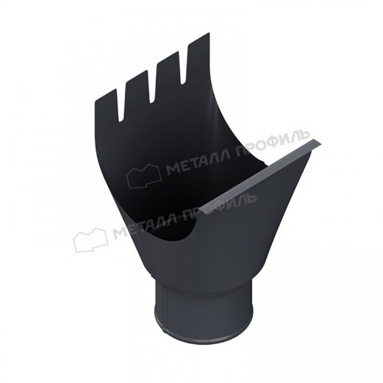 Воронка выпускная МЕТАЛЛ ПРОФИЛЬ Foramina 150/100 RAL 7024, серый графит Воронка выпускная МЕТАЛЛ ПРОФИЛЬ Foramina 150/100 RAL 7024, серый графит